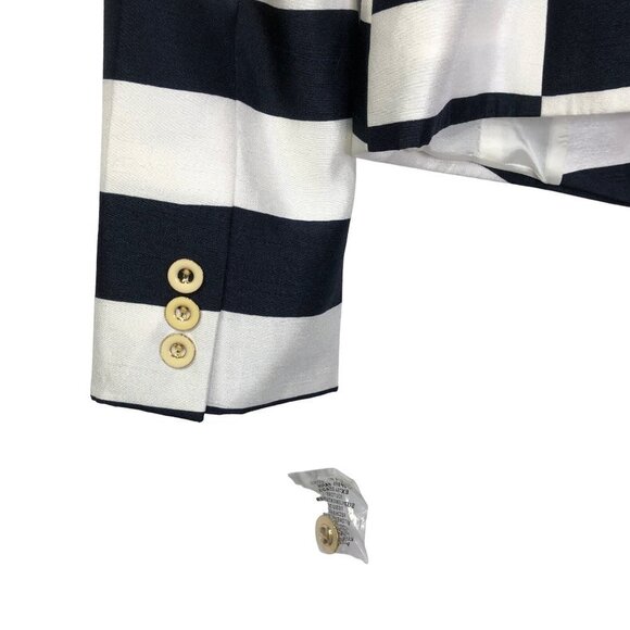 ANTONIO MELANI satin STRIPED BLAZER SIZE 2 NEW WITHOUT TAG - Picture 7 of 7